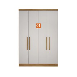 Guarda-roupa Modulado de Casal Safira 001 em Mdf com 9 Portas e 6 Gavetas - Clic Móveis - 3