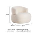 Ver mais imagens de Poltrona Decorativa Sala de Estar Recepção Suiça Bouclé - Amarena Móveis Cor Bege