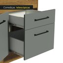 Ver imagem 7 de Balcão de Pia Cozinha 150 cm 2 Portas e 2 Gavetas (Com Tampo) Rustic/Cinza Agata Madesa