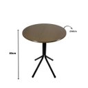 Ver imagem 2 de Mesa Bistrô Baixo Preto com Tampo Redondo Amadeirado