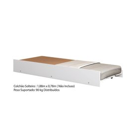 Bicama Infantil Solteiro Madeira Maciça/mdf com Telhado Casinha Casatema - 14