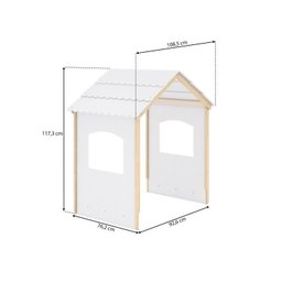 Bicama Infantil Solteiro Madeira Maciça/mdf com Telhado Casinha Casatema - 7
