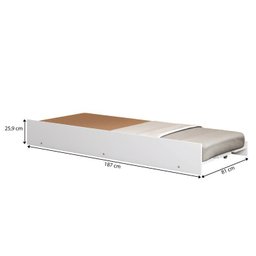 Bicama Infantil Solteiro Madeira Maciça/mdf com Telhado Casinha Casatema - 11