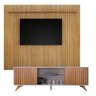 Rack com Painel para TV até 80 Polegadas 100% MDF Ripado Manaus - 1