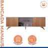 Rack com Painel para TV até 80 Polegadas 100% MDF Ripado Manaus - 14