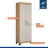 Conjunto Mesa para Computador Escrivaninha com Armário e Armário Multiuso 2 Portas com Chave Asteca - 17