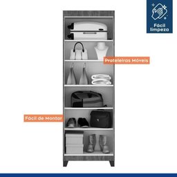 Kit 2 Peças com Mesa para Computador Escrivaninha com Armário e Armário Multiuso 2 Portas com Chave Asteca - 18
