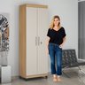 Conjunto Mesa para Computador Escrivaninha com Armário e Armário Multiuso 2 Portas com Chave Asteca - 19