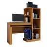 Conjunto Mesa para Computador Escrivaninha com Armário e Armário Multiuso 2 Portas com Chave Asteca - 4