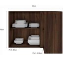 Ver imagem 2 de Armário Aéreo Para Canto 2 Portas 2 Nichos Poliman Móveis