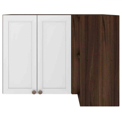 Armário Aéreo Para Canto 2 Portas 2 Nichos Poliman Móveis