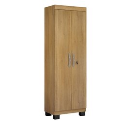 Conjunto Mesa para Computador Escrivaninha com Armário e Armário Multiuso 2 Portas com Chave Asteca - 17
