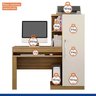 Conjunto Mesa para Computador Escrivaninha com Armário e Armário Multiuso 2 Portas com Chave Asteca - 6