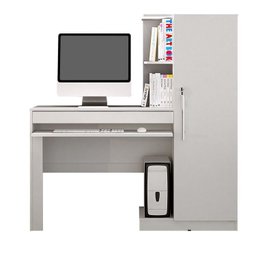 Conjunto Mesa para Computador Escrivaninha com Armário e Armário Multiuso 2 Portas com Chave Asteca - 5
