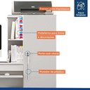 Ver mais imagens de Conjunto Mesa para Computador Escrivaninha e Armário Multiuso 1 Porta com Espelho João Pessoa