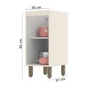 Ver imagem 2 de Balcão de Cozinha 01 Porta 35cm Connect Off White Henn