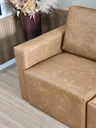 Ver imagem 2 de Sofá de Canto 5 Lugares com Chaise e Mesa Modular Moderno Luxo Courissimo Marrom  Agatha