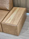 Ver imagem 3 de Sofá de Canto 5 Lugares com Chaise e Mesa Modular Moderno Luxo Courissimo Marrom  Agatha