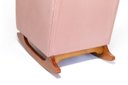 Ver imagem 2 de Cadeira Poltrona de Amamentação e Balanço C/ Puff Veludo Rose - Lahome Decor