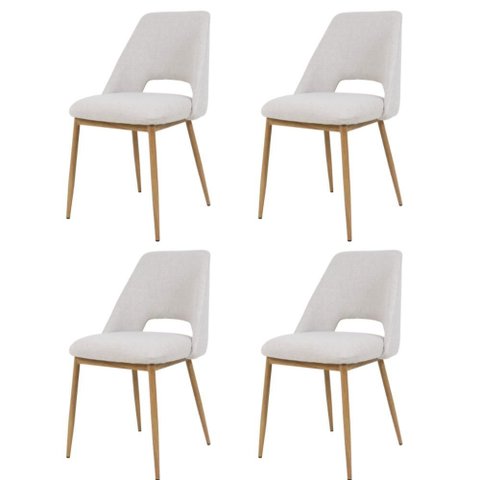 Kit 4 Cadeiras Sala Jantar Cozinha Maya Pés em Revestimento Térmico Estofado Design Anatômico