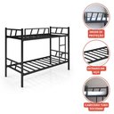 Ver imagem 3 de Beliche Solteiro Bruna 100% Aço Estilo Industrial Preto