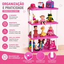 Ver imagem 6 de Estante Infantil 4 Prateleiras Grande Rosa Reforcada 60kg Organizador Multi Andares Quarto Bebe Mult
