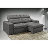 Sofá 3 Lugares Retrátil e Reclinável Turmalina Veludo 220cm Redenobre Cor:cinza; - 2
