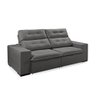Sofá 3 Lugares Retrátil e Reclinável Turmalina Veludo 220cm Redenobre Cor:cinza; - 1