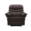 Ver imagem 2 de Poltrona Reclinável Manual Suede Marrom Escuro