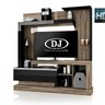Estante para Sala Home Theater Bravo - Dj Móveis - Nogueira TX / Grigio TX - 1