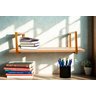 Nicho SIMPLES metalon 100X30 CINZA/DOURADO  METALICO 01 - 4
