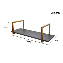 Nicho SIMPLES metalon 100X30 CINZA/DOURADO  METALICO 01 - 2