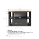 Ver imagem 5 de Gabinete de Banheiro com 1 Porta 1 Gaveta Toalheiro 80cm Multimóveis Crpro-BAL017 Mel/Grafite