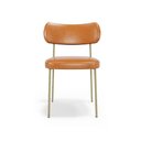 Ver imagem 3 de Conjuto 4 Cadeiras Fixa Stela Champanhe Courino Whisky - Belliv Decor