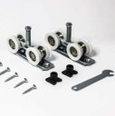 Ver imagem 2 de Roldana Reta para Porta de Correr Dupla em Nylon Tr38 Par