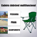 Ver imagem 6 de Cadeira Camping Dobravel Portatil Premium até 160 Kg Verde Lu0102_vd