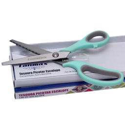 Tesoura Escalope Profissional Artesanato Tecido Papel Eva - 4