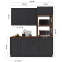 Ver imagem 4 de Armário de Cozinha Modulada Compacta Fidelitá Nara 100% MDF 3 Peças 190cm 10 Portas 2 Gavetas com
