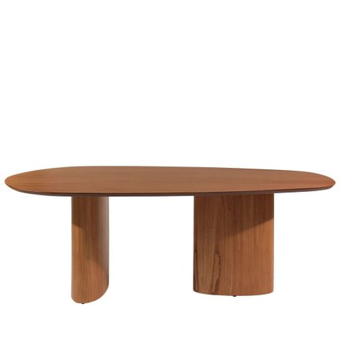 Mesa de Jantar Orgânica 8 Lugares 220cm Madeira Natural Gaya