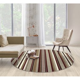 Tapete 190cm Redondo Metropole Tapetes São Carlos - 1