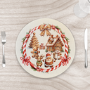 Ver imagem 1 de Capa para Sousplat 35cm Natal Bolachas - com Base - Kit com 6