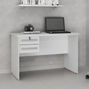 Ver imagem 2 de Conjunto Escrivaninha 2 Gavetas Byte e Armário Multiuso 2 Portas Natal Branco Fosco
