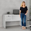 Ver mais imagens de Conjunto Escrivaninha 2 Gavetas Byte e Armário Multiuso 2 Portas Natal Branco Fosco