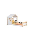 Ver imagem 2 de Cama Montessoriana Solteiro e Telhado Casinha Casatema MadeiraOriginals Branco/Marrom