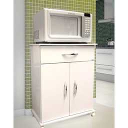 Balcão Multiuso microondas forno eletrico branco MDP - 4