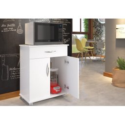 Balcão Multiuso microondas forno eletrico branco MDP - 2