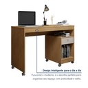 Ver imagem 6 de Conjunto Escrivaninha 1 Gaveta com Rodízios Giga e Armário Multiuso 2 Portas com Chave Asteca Cinamomo Off White Bege