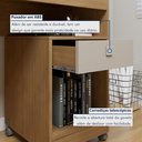 Ver imagem 7 de Conjunto Escrivaninha 1 Gaveta com Rodízios Giga e Armário Multiuso 2 Portas com Chave Asteca