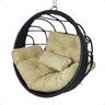 Cadeira Suspensa Balanço Ninho Jardim Gourmet Alumínio Teto Preto C3 - 3