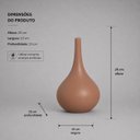Ver imagem 3 de Garrafa Jasmim Médio Vaso Decorativo de Cerâmica para Sala e Mesa Mocha Mousse
